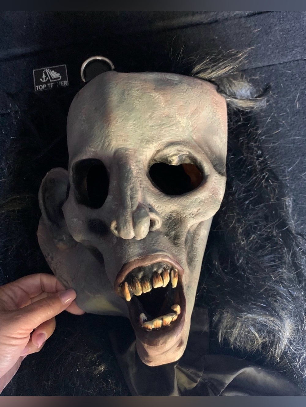 Halloween zombies, witch or demon mask costume